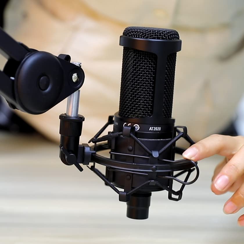 ZRAMO TH106 Black Spider Universal Microphone Shock Mount Holder Adapter Clamp Clip 48-51MM Large Diameter Studio Condenser Mic Anti-Vibration Mic
