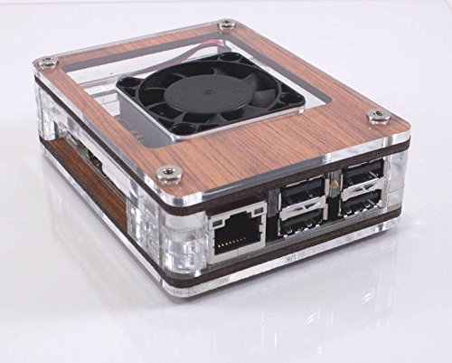 Zebra Wood Case with Fan for ASUS Tinkerboard ~ C4Labs