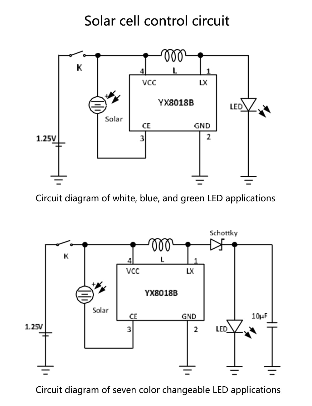 Auto-plaza 50PCS YX8018 1.2V 30mA Solar Lawn Light Control Chip LED Driver Solar Garden Light Transistor TO-94 Electronic Component