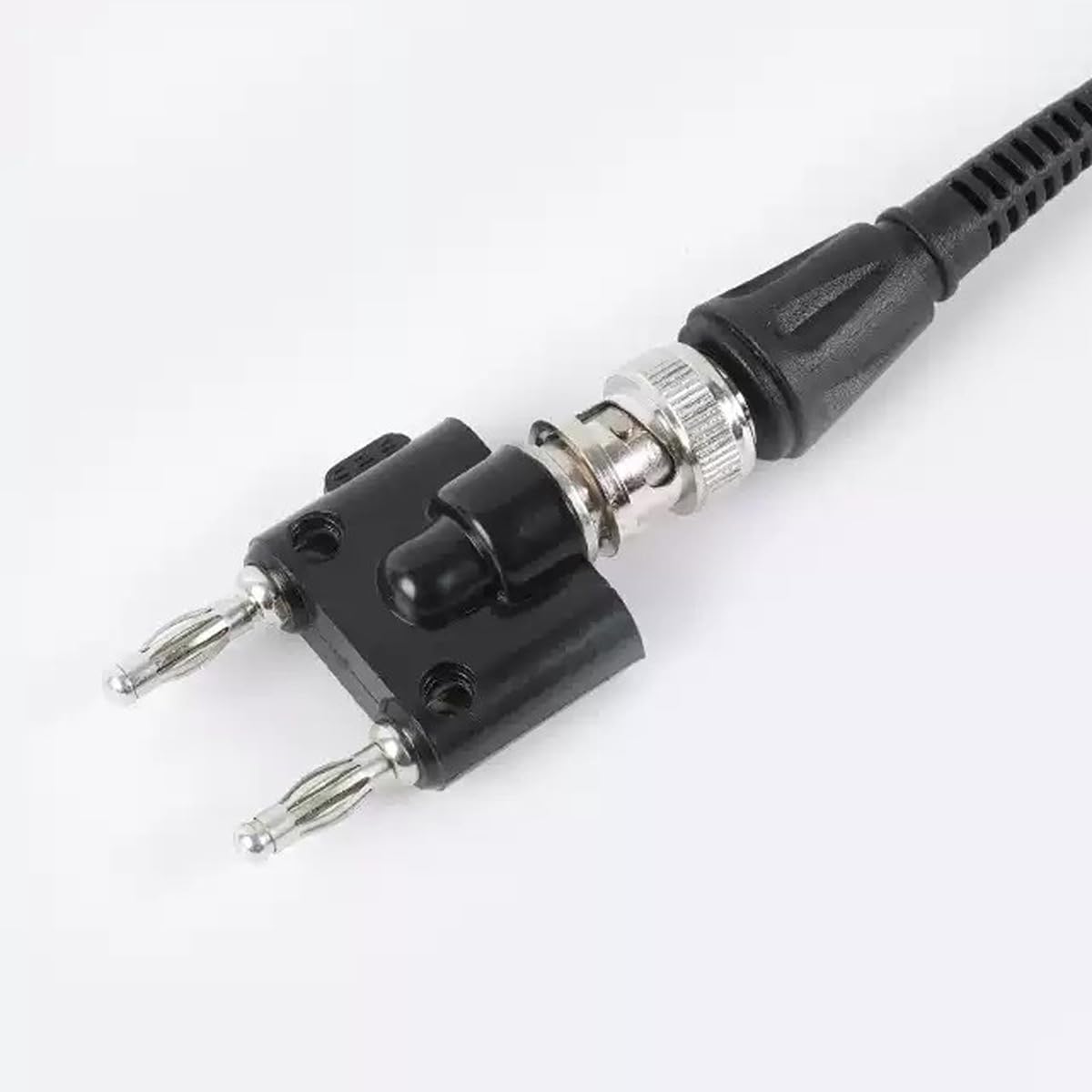chenyang BNC Female Jack to Two Dual Banana Male Plug Pin RF Splitter Adapter Connector