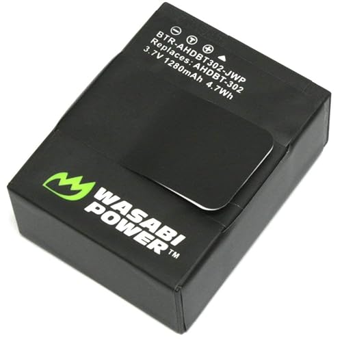 Wasabi Power Battery for GoPro HERO3, HERO3+ and GoPro AHDBT-201, AHDBT-301, AHDBT-302 (1280mAh)