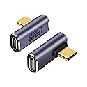 USB C Right Angle Adapter 100W PD, USB4 Type C Adapter 40Gbps, 90 Degree USB C Right Angle Adapter Support 8K 60Hz Video with LED Light for ipad…