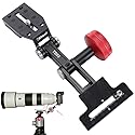 iShoot Foldable Long Focus Lens Support, Portable Telephoto Lens Bracket, Zoom Lens Stand, 2-in1 Camera Quick Release Plate Compatible with Manfrotto