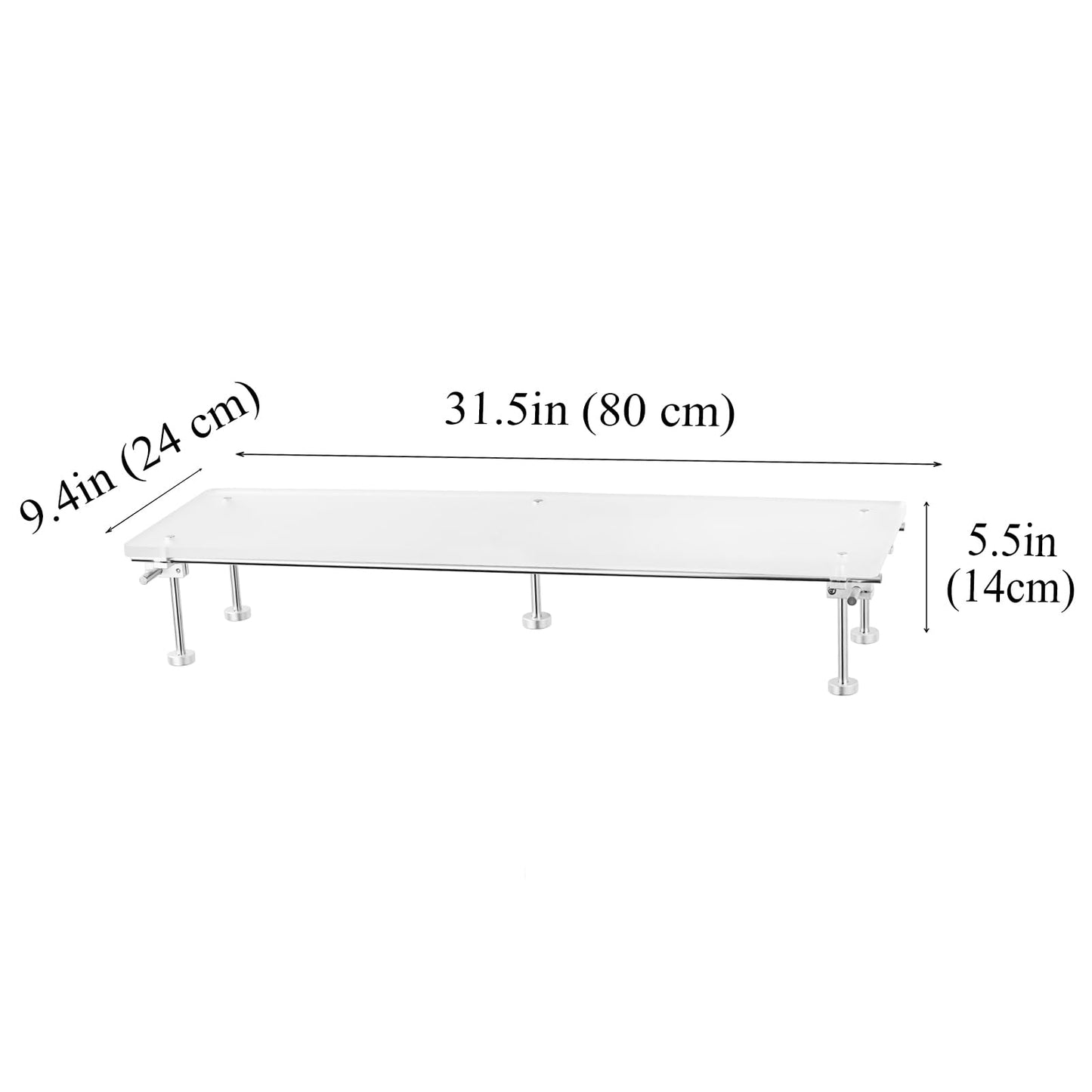 JIWINNER Desk Organizer and Accessories, Computer Monitor Stand for Desk, 31.5" Diy Acrylic Monitor Riser for Desk Accessories