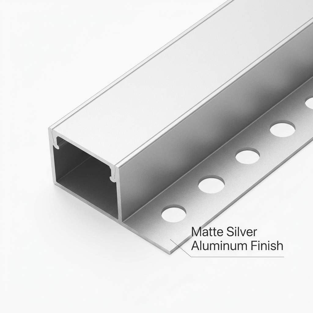 QWORK Trimless Recessed LED Channel 6 Pack 3.3FT - Matte Silver Aluminum for Drywall, Ceiling & Accent Lighting