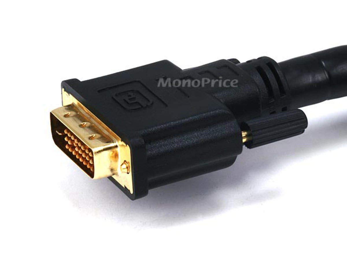 Monoprice 6ft 24AWG CL2 Dual Link DVI-D Cable - Black