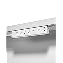 360° Mountable Surge Protector Power Strip with 4 USB Ports (2 USB C), 6 FT Electrical Outlet & Flat Plug Extension Cord for Under Desk, Wall, or