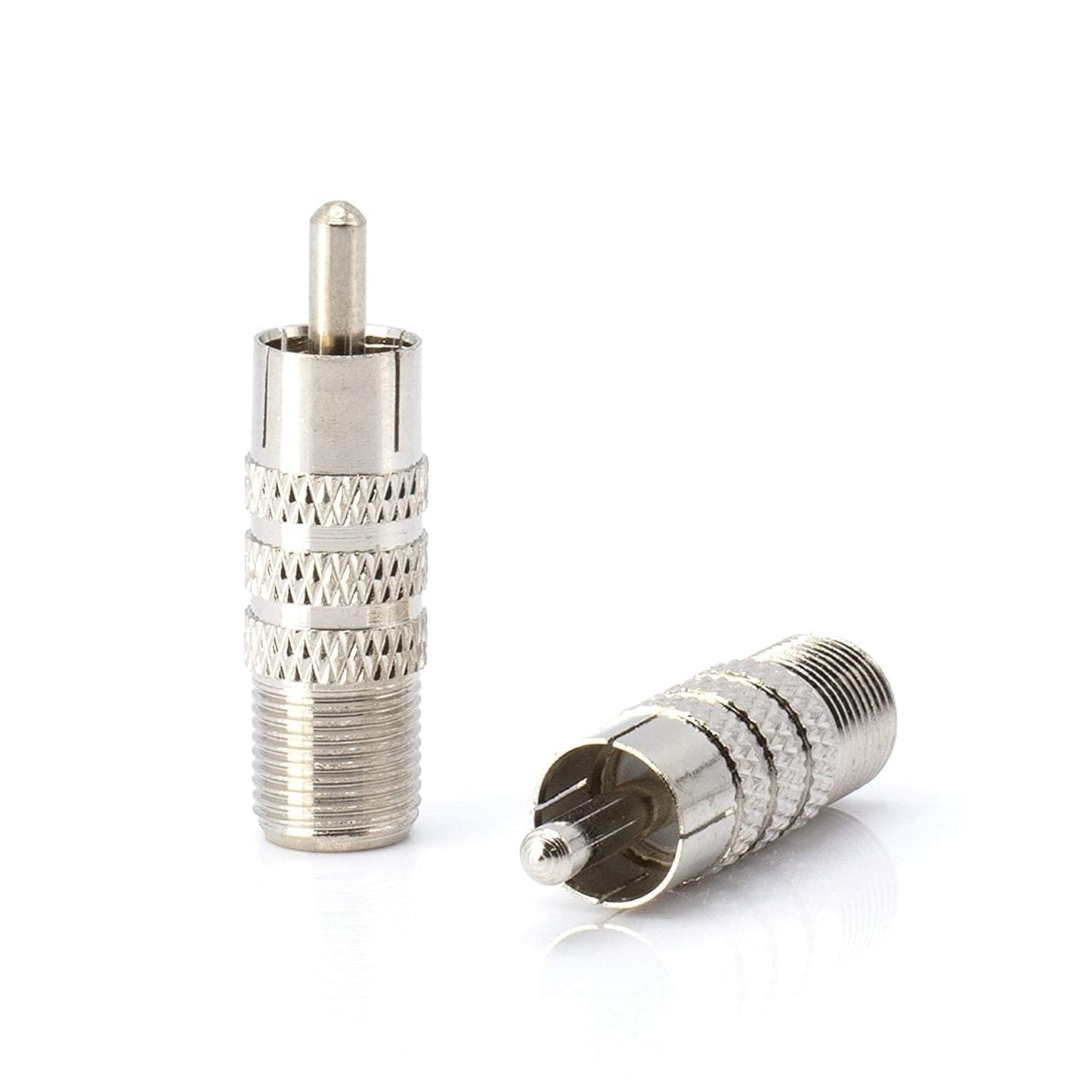THE CIMPLE CO - RF (F81) and RCA Coaxial Adapter - RCA Male to Female F81 (F-Pin) Connector, Adapter, Coupler, and Converter - for RG11, RG6, RG59