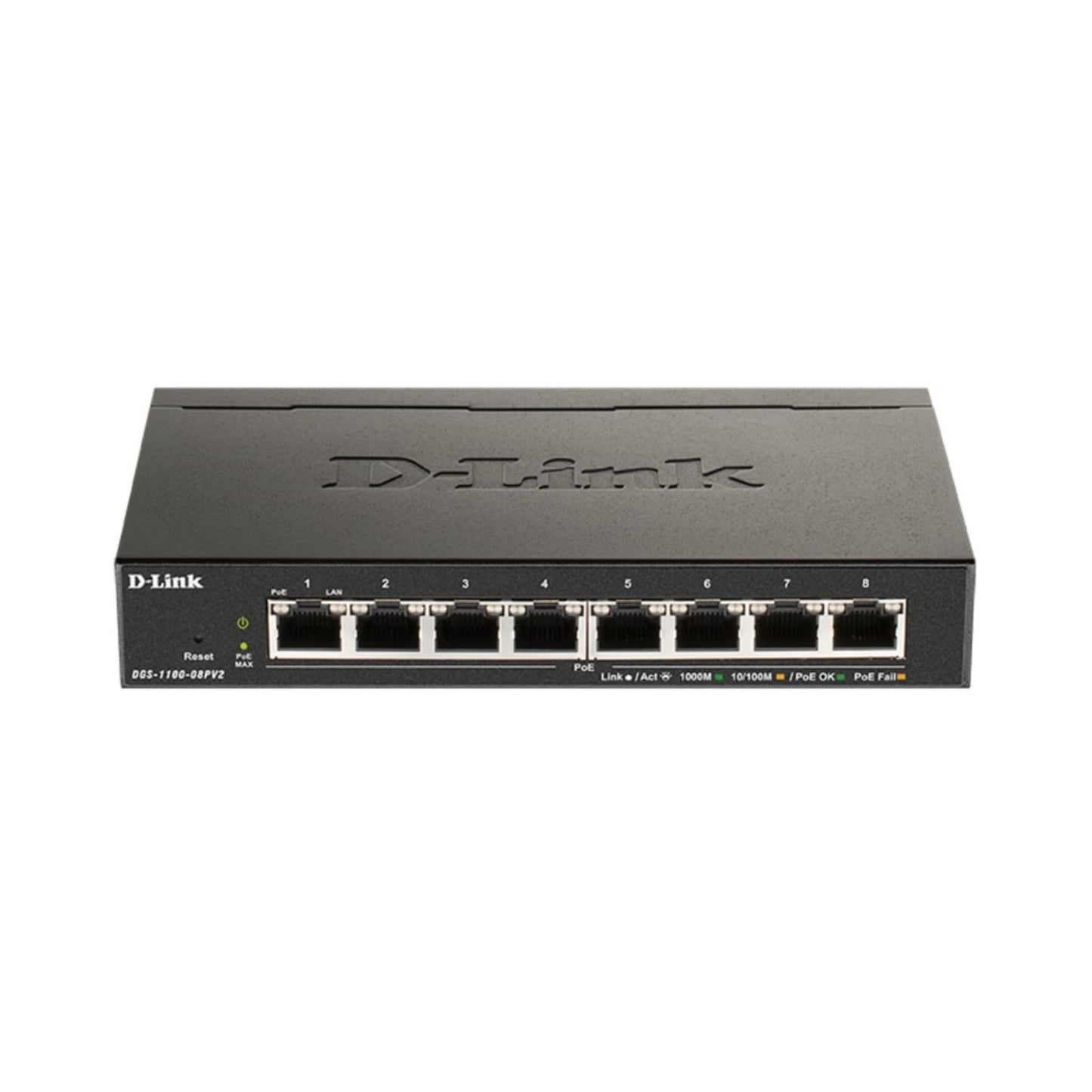 D-Link 8-Port Gigabit Smart Managed PoE+ Switch -8 PoE+ Ports (64W)-L2-VLANs-Cable Diagnostics -Web Managed -Desktop -Fanless-NDAA Compliant -Lifetime