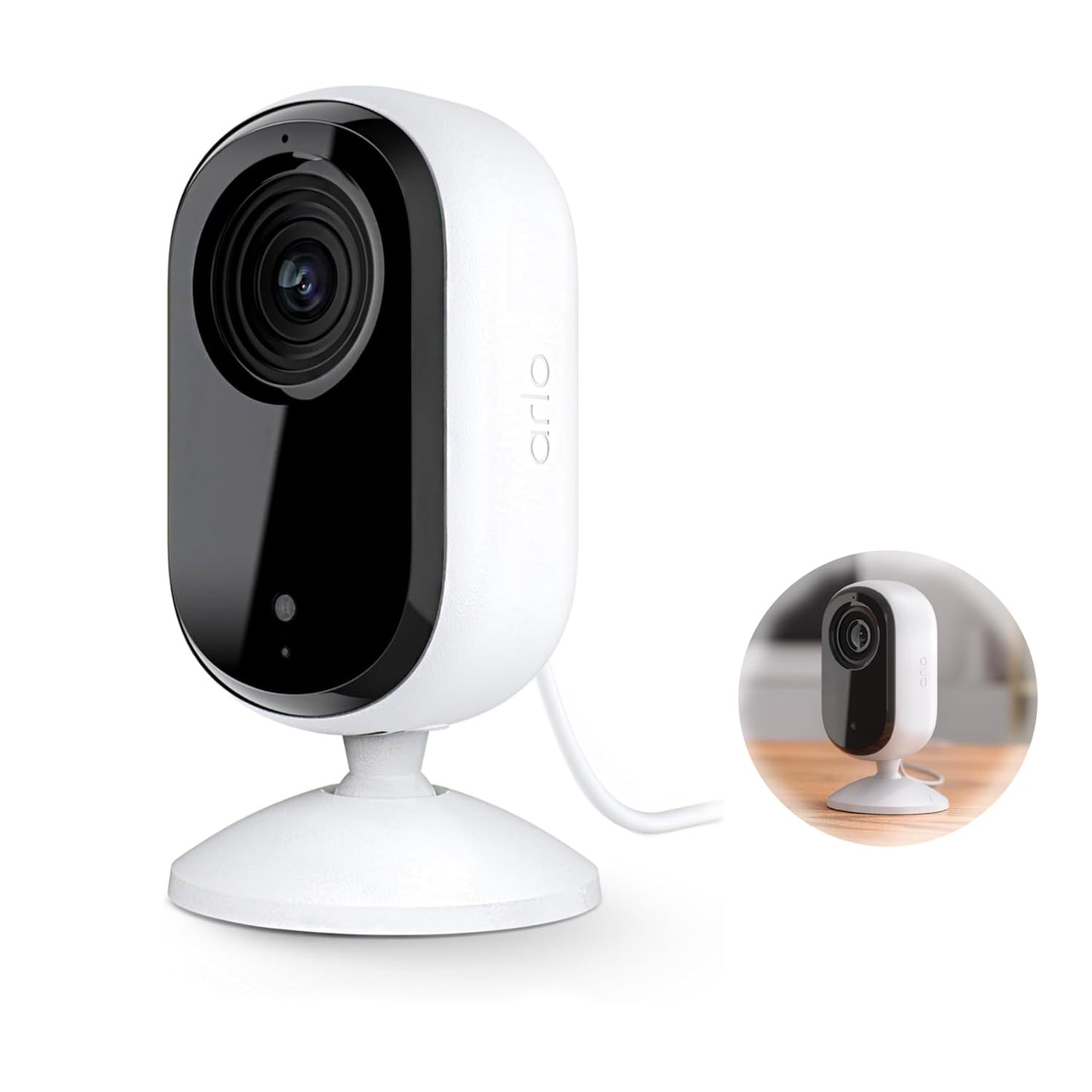 Arlo Essential 2nd Gen Security Camera, Indoor Wired HD Spotlight Cam, 2-Way Audio, Night Vision, Motion Alerts & Notifications, Live Stream,