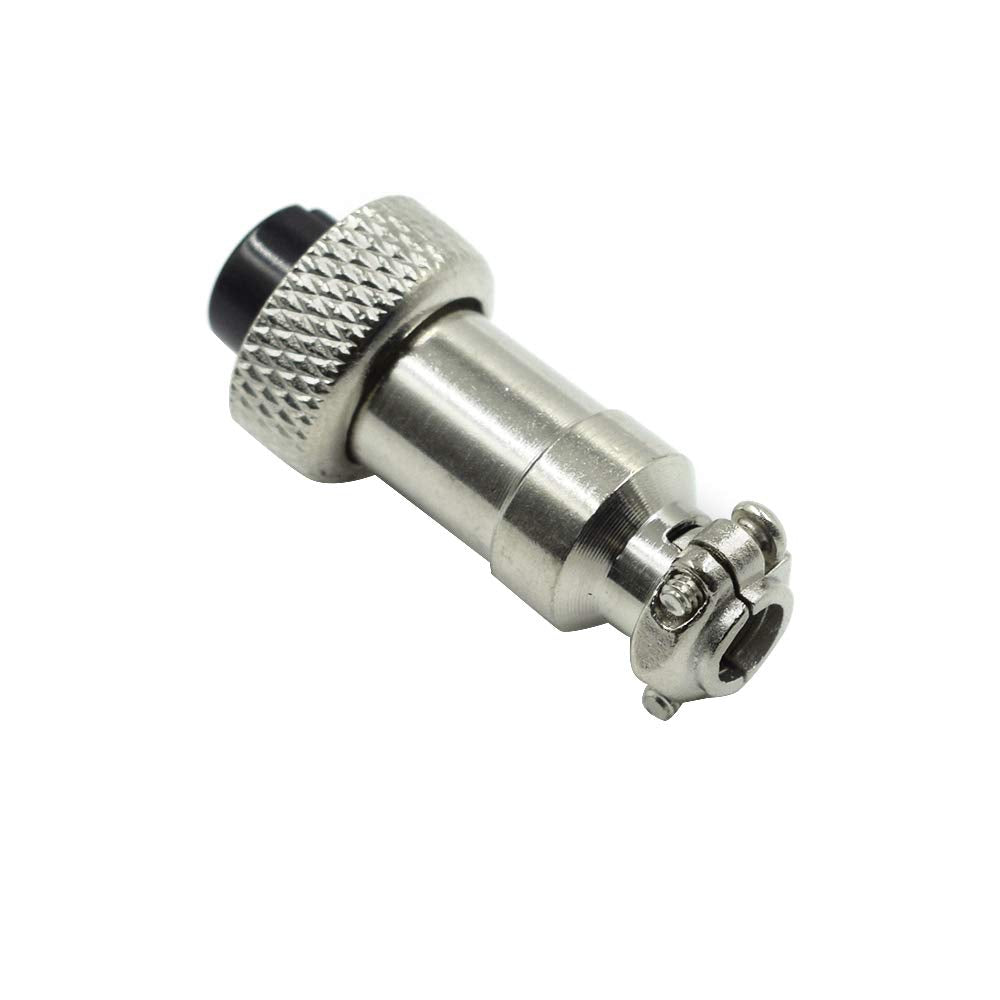 Hxchen 3 Pin Metal Male Female Panel Connector 12mm GX12-3P Silver Aviation Plug - (2 Sets)