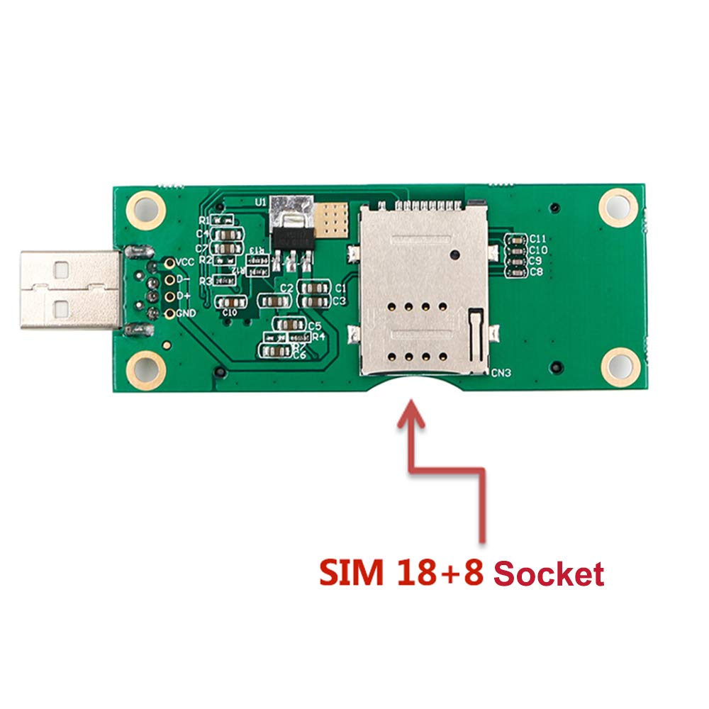 Mini PCI-E to USB Adapter with SIM Card Slot for Module Transfer to USB Interface