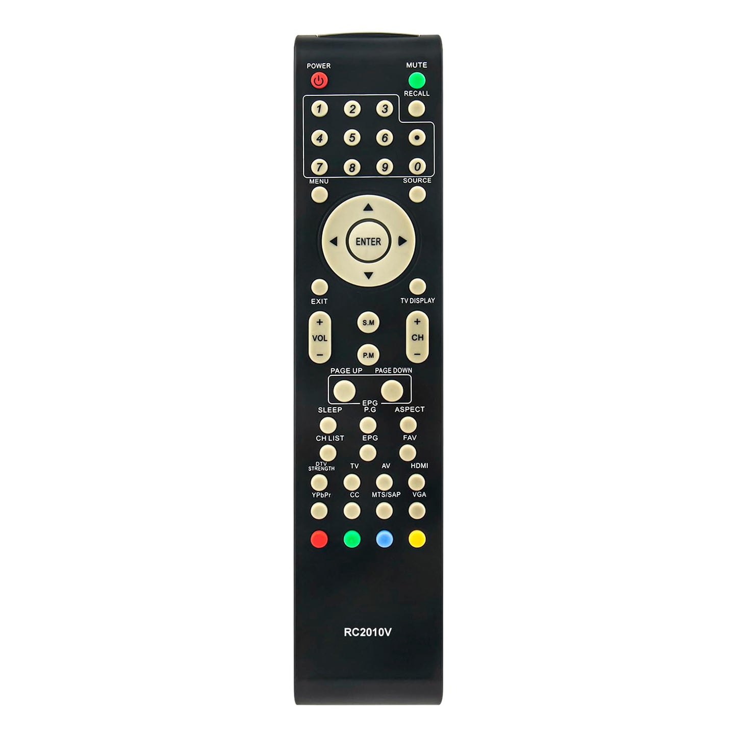 RC2010V Remote Control Replacement fit for VIORE TV LC37VF56 LC32VF56 LC26VF56 LC24VF56 LC22VF56 LC32VH70 LC42VF56 LC32VH56A LC26VH56 LC19VF56