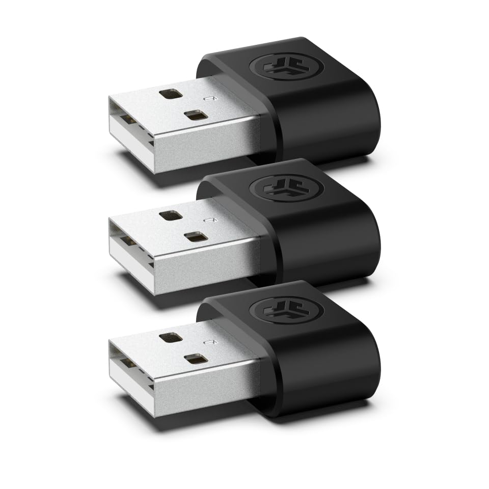 JLab USB Type A to USB Type C Adaptor Dongle - 3 Pack