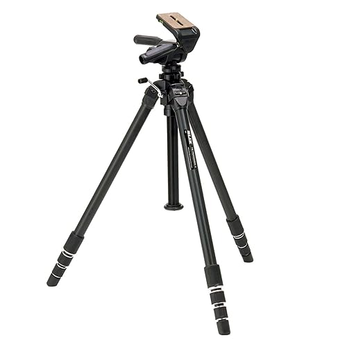 SLIK Professional 4 Tripod with PRO Head 3-Way Panhead - Supports 22.00 lb (9.980 kg), for Mirrorless/DSLR Sony Nikon Canon Fuji Cameras and More