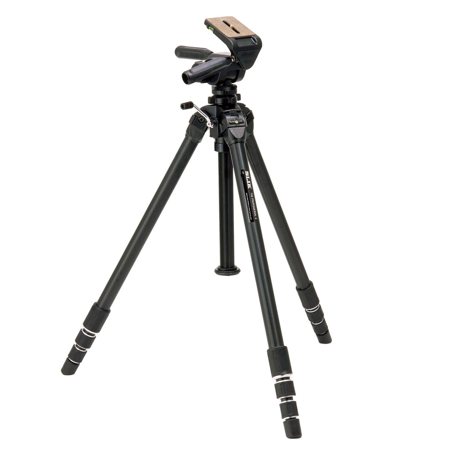 SLIK Professional 4 Tripod with PRO Head 3-Way Panhead - Supports 22.00 lb (9.980 kg), for Mirrorless/DSLR Sony Nikon Canon Fuji Cameras and More