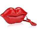 Corded Landline Phone, Multi Functional Cute Red Lip Shape Telephone Classic Old Retro Desk Telephone for Home Hotel Office Decoration Kids Gift