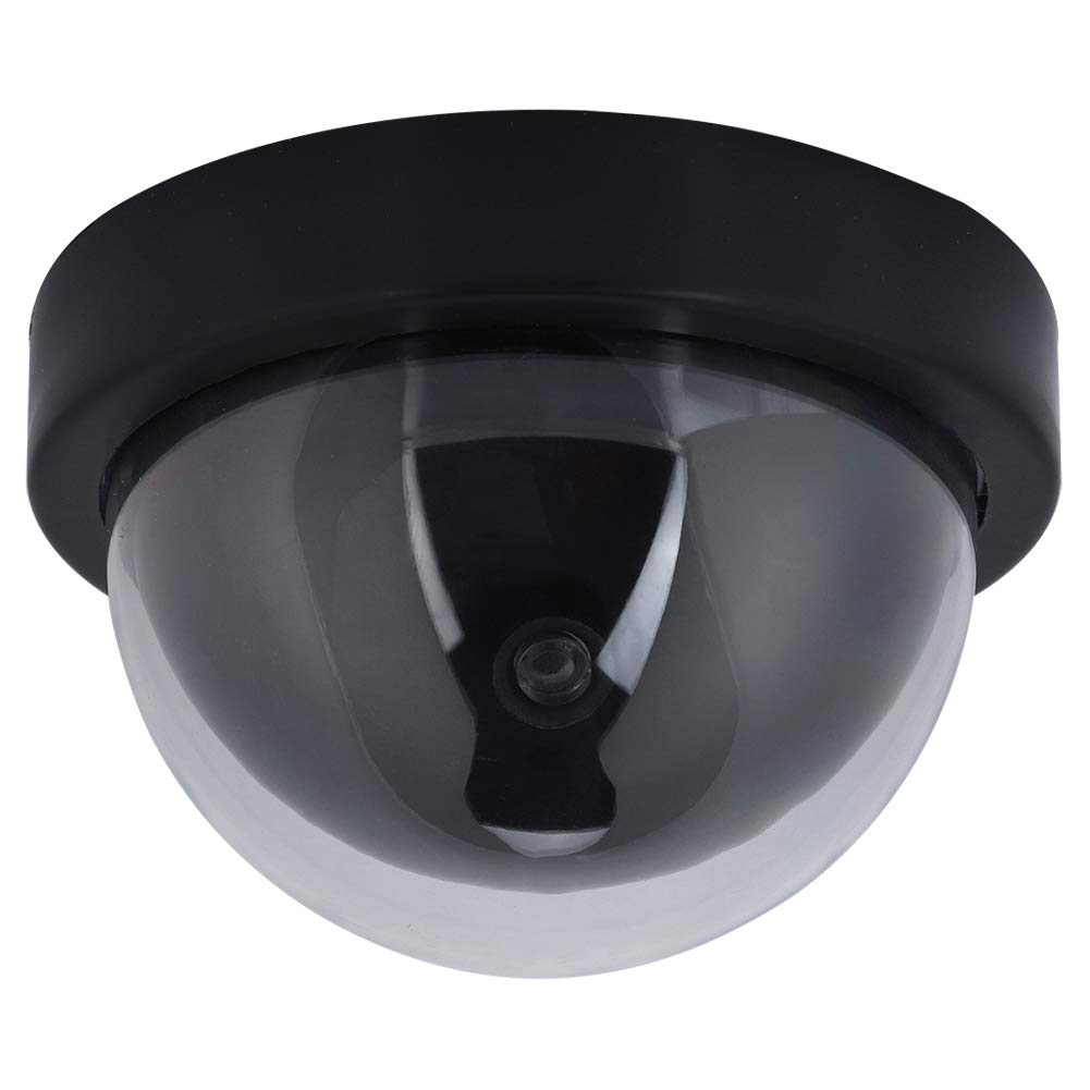 ASHATA Fake Security Camera, MR-02Y Dummy Fake Dome Surveillance Security Camera Simulated Decoy Camera Fake Camera with 1pc Flashing LED Light