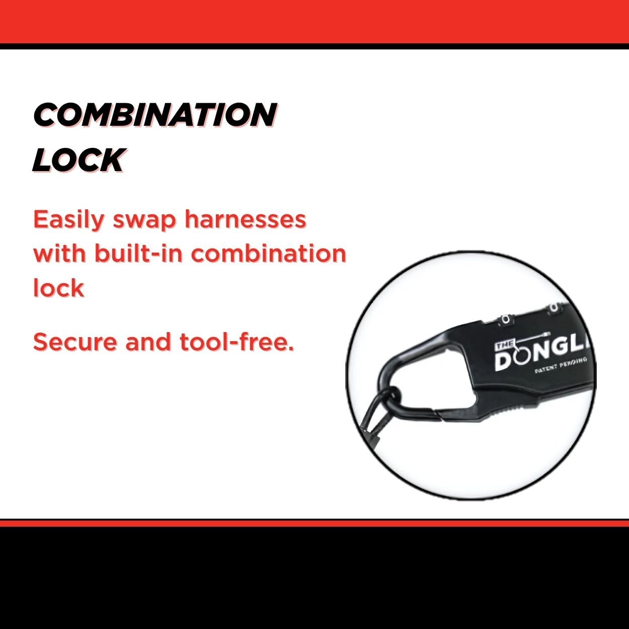 SimplyAV The Dongler Unloaded Universal Dongle & Adapter Ring Holder - Includes Combination Lock, 3 Dongle & Adapter Harnesses, 1 HDMI Harness