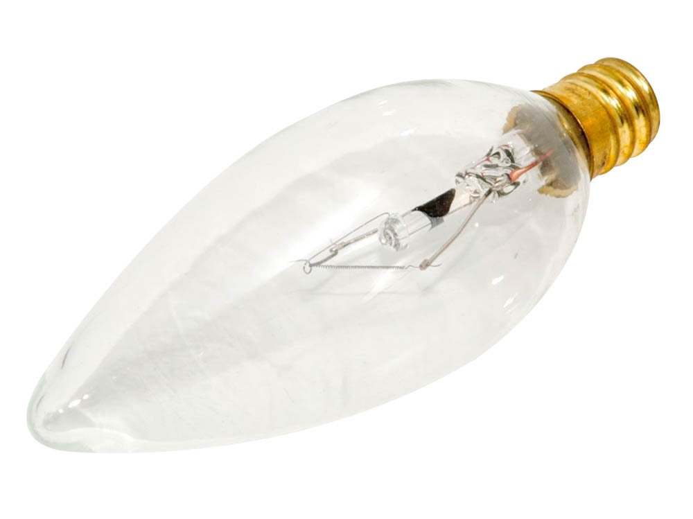 Bulbrite 25CTC/32/3 25-Watt 130-Volt Incandescent Torpedo Chandelier Bulb, 32mm, Clear