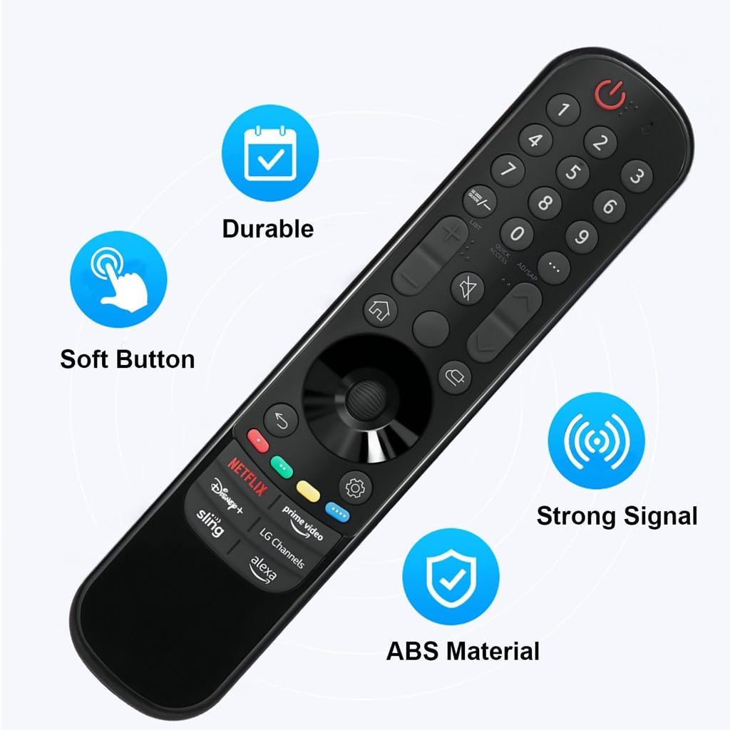 Replacement for LG TV Remote, for All 2019-2024 LG Remote Control for Smart TVs, for LG Magic Remote. 1-Year Warranty. (NO Voice & NO Pointer