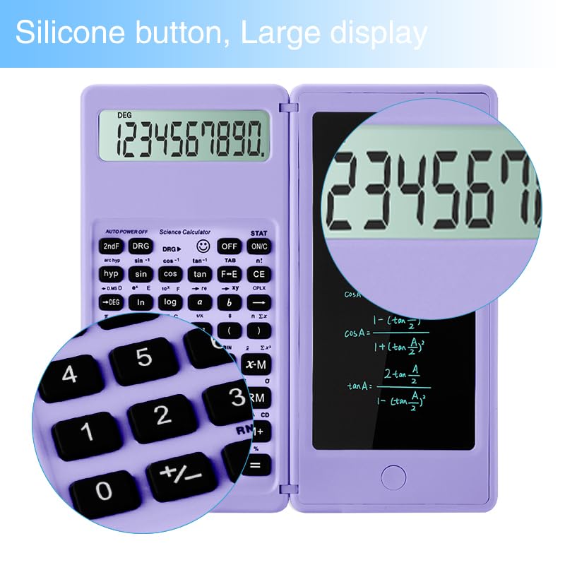 IPepul Scientific Calculators for Students, 10-Digit Large Screen, Math Calculator with Notepad, Classroom Must Haves for Middle High School Supplies
