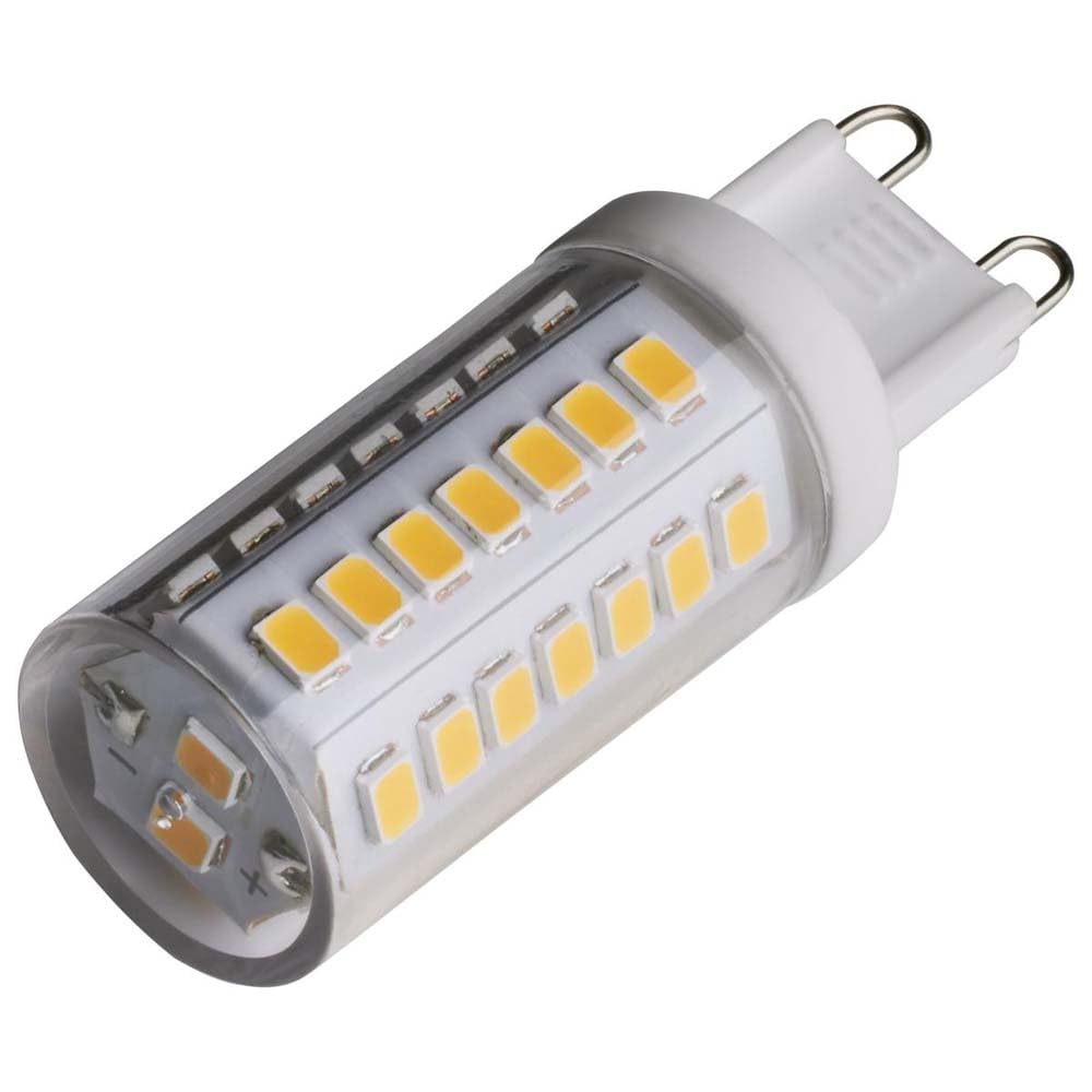 Satco S11234, G9 LED Bulb, T4, 3000K, Clear, Dimmable, Replacement Bulb, 5W