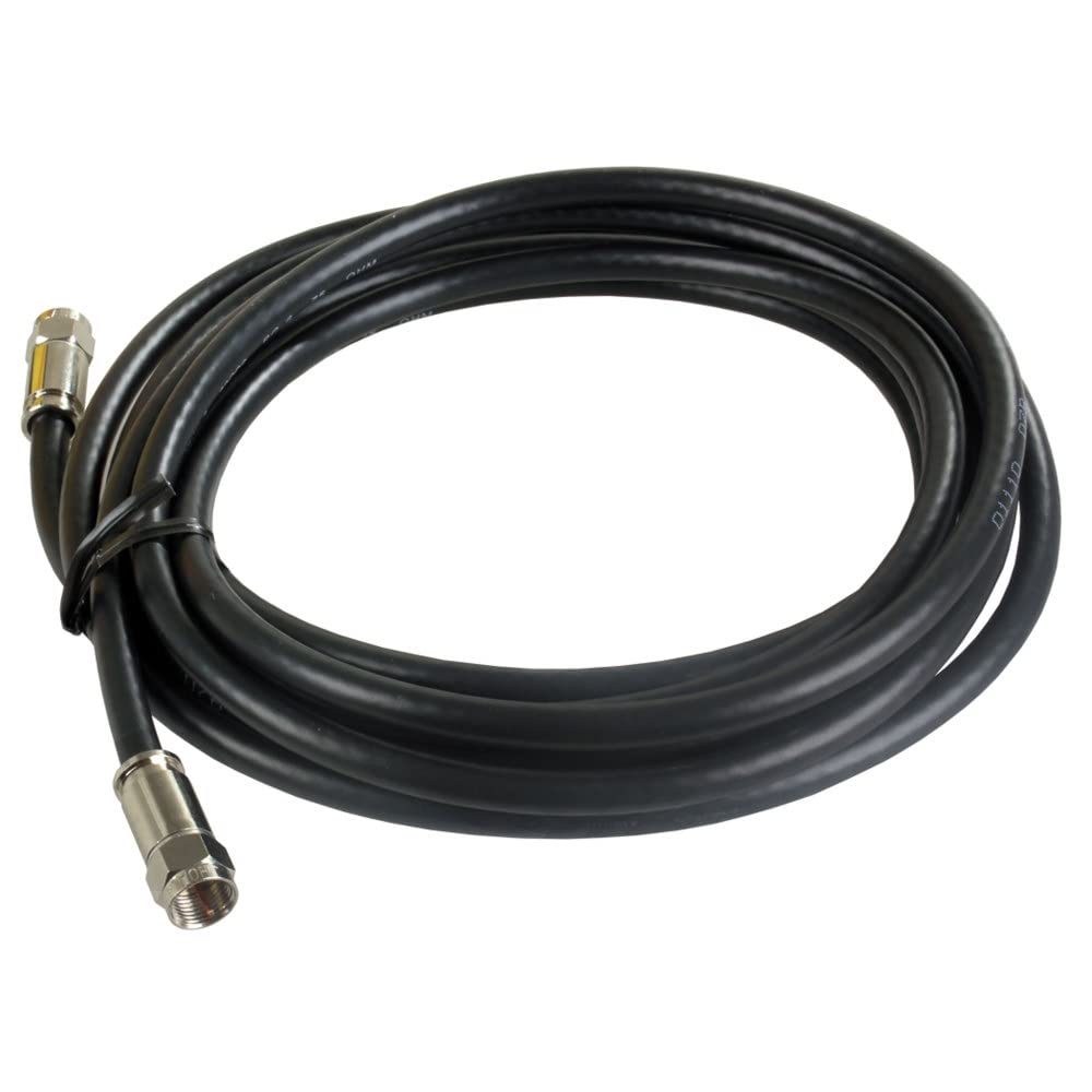 JR Products 47965 12' RG6 Cable with Compression Ends