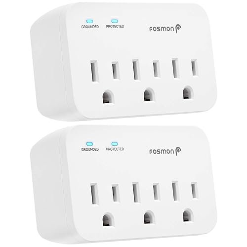 Fosmon Refrigerator Surge Protector, 3 Outlet Heavy Duty Appliance Surge Protector with High Joules for Fridge, Microwave, Washing Machine, Garage