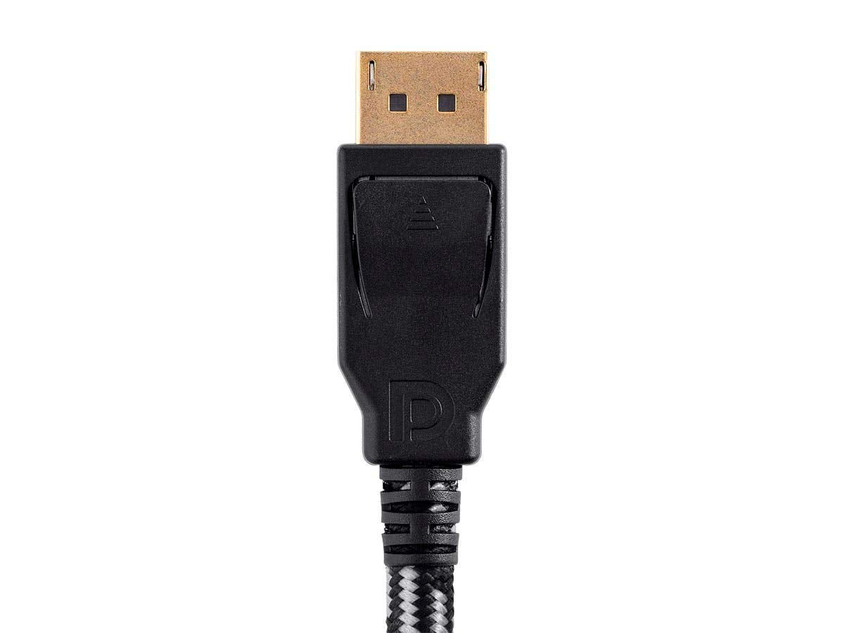 Monoprice Braided DisplayPort 1.4 Cable - 3 Feet - Gray, 8K Capable for Graphic Design, TV Walls and PC Gaming