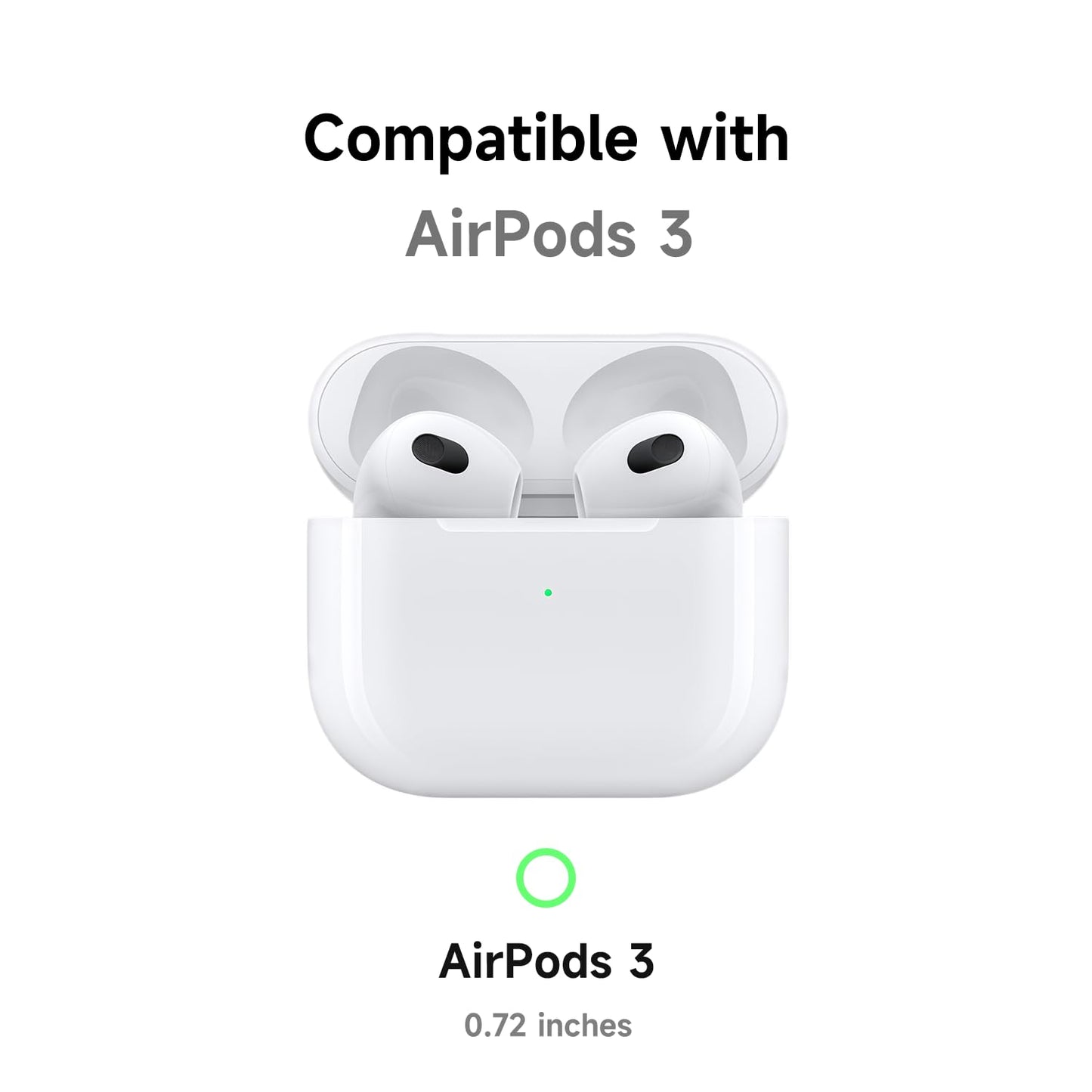 LoeoeL for Airpods 3 Case Clear, Transparent Silicone Cute Girly Airpods 3rd Generation Case with Keychain, Hard Shell Plastic Airpods Cover