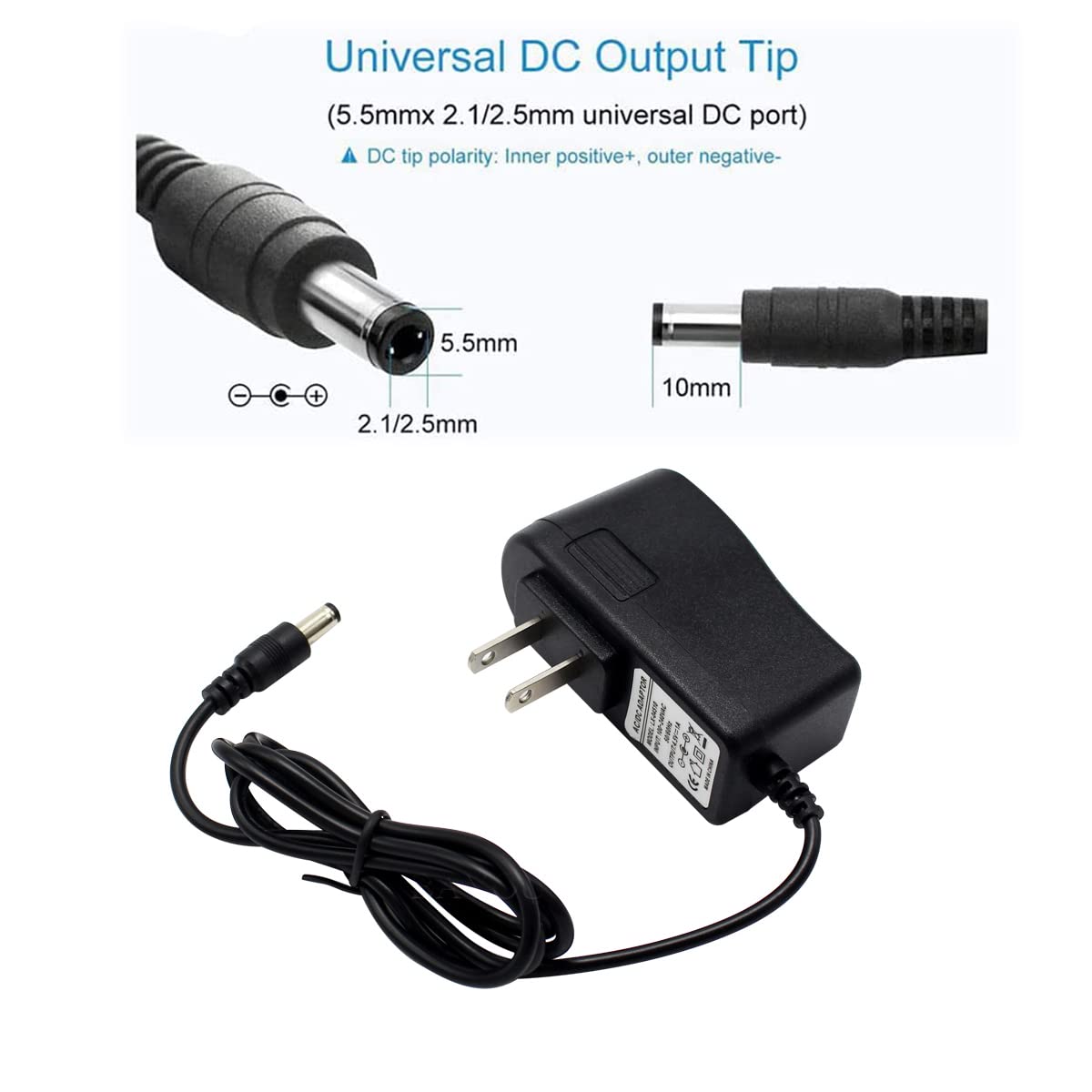 4.5V 1Amp AC to DC Adapter Power Supply, 4.5W 1000ma AC 100-240V to 4.5V, 2.5mm X 5.5mm Plug(Pay Attention to The Size. Make Sure it Works for Your…