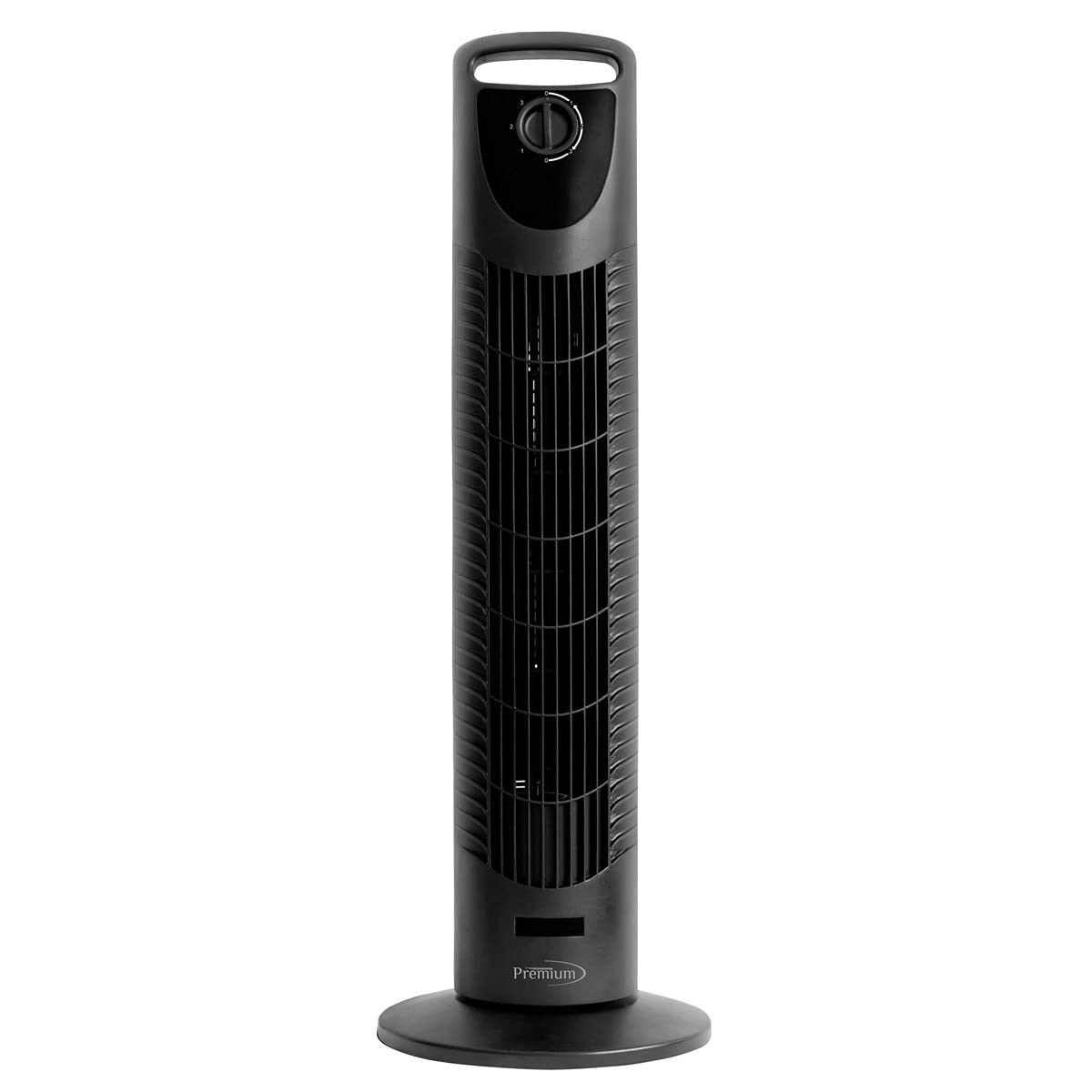 PREMIUM PFT307 30 inch Three Speed Oscillating Quiet Tower Fan Compact Cooling Air Across Wide 90-Degree Angle Airflow with Carry Handle