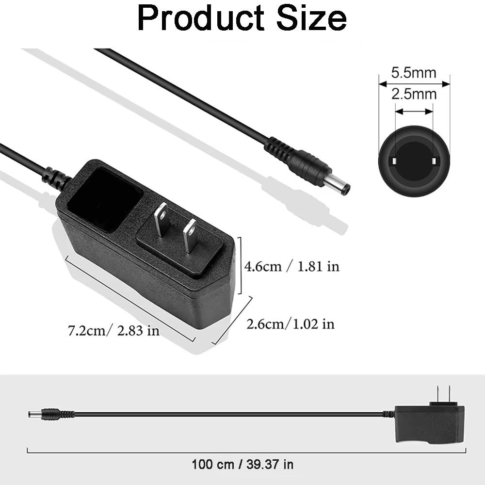 6V 1A Power Supply Adapter 6W AC/DC Charger AC 100-240V to DC 6V 1A 0.8A 0.5A 450mA Adapter with 5.5x2.5mm Plug
