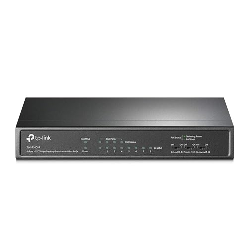 2KA4941 - TP-Link TL-SF1008P 10/100Mbps 8-Port PoE Switch, 4 POE Ports, IEEE 802.3af, 53W