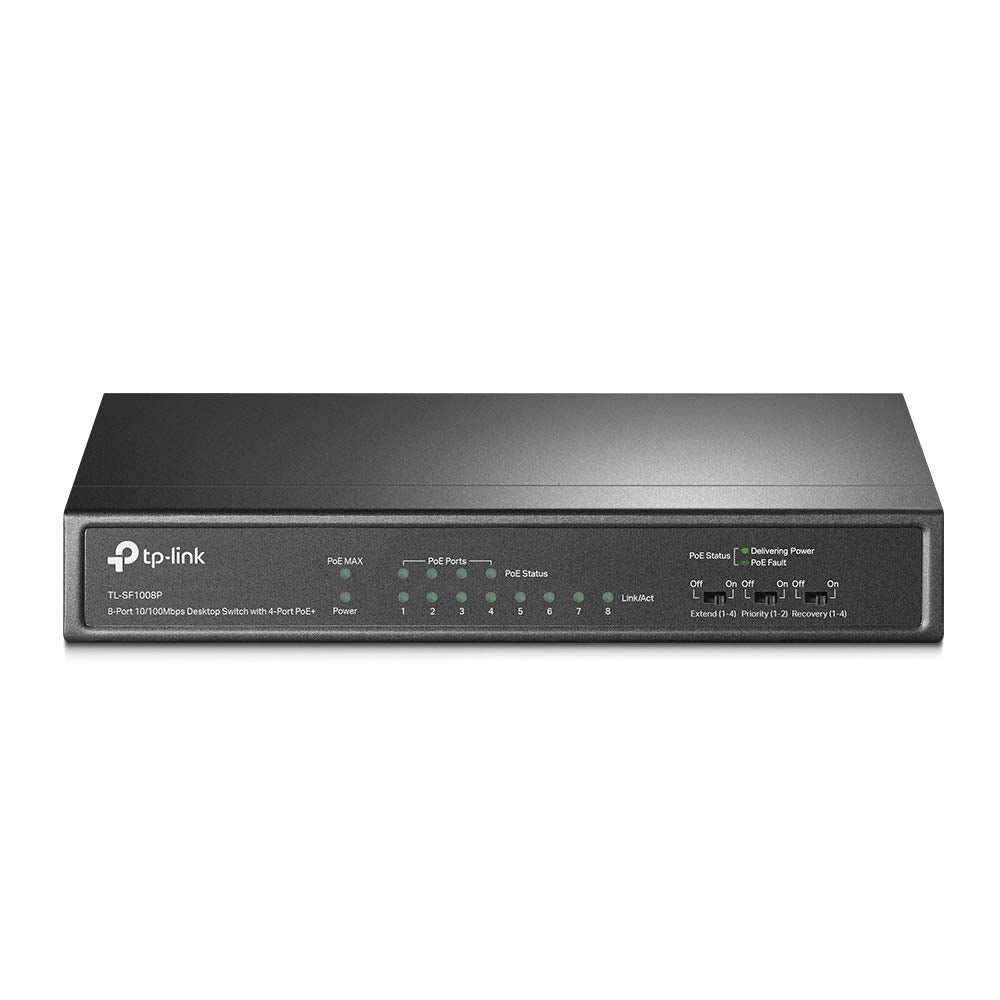 2KA4941 - TP-Link TL-SF1008P 10/100Mbps 8-Port PoE Switch, 4 POE Ports, IEEE 802.3af, 53W