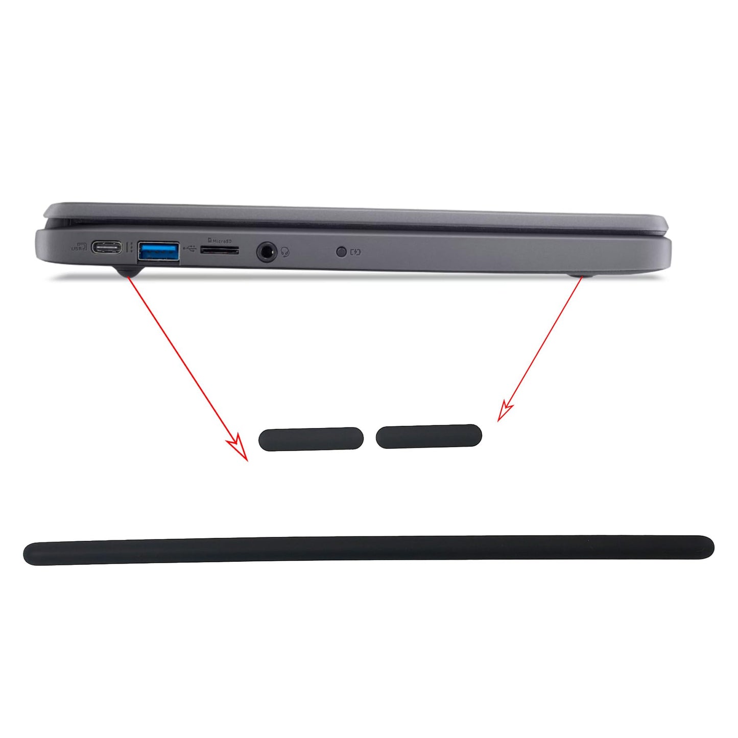 Jxjslp Replacement Rubber Feet Strips for Acer Chromebook 511 C732 C733 C734 C736 Series Lapotp