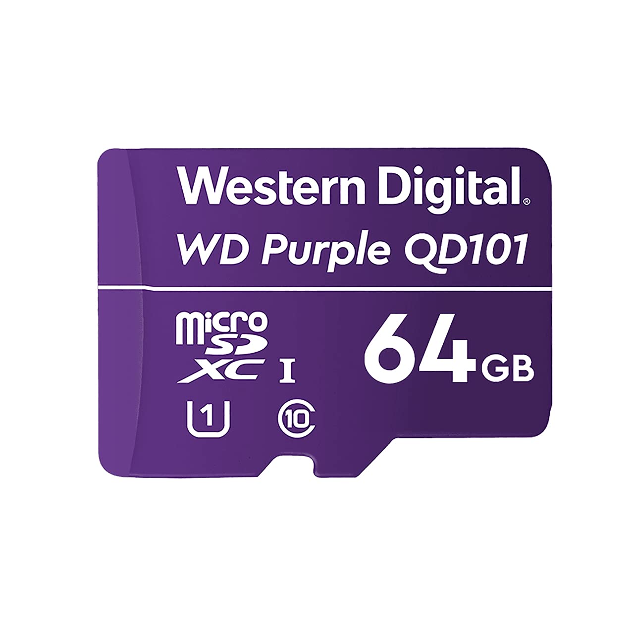 Western Digital SC QD101 MicroSD Card 64GB WD Purple Surveillance Camera WDD064G1P0C