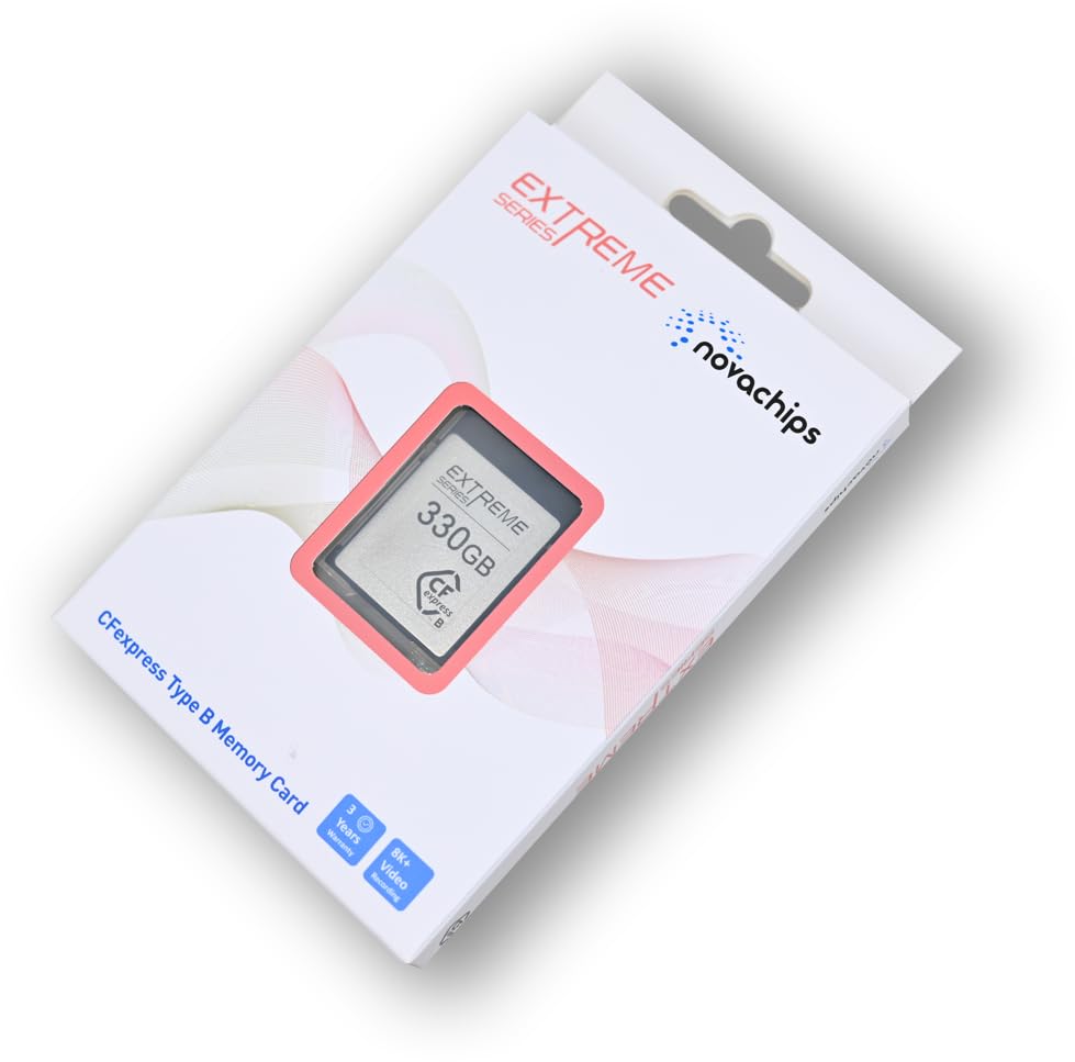 Novachips 330GB Extreme CFexpress Type B Memory Card - up to 8K RAW - Z6/Z8/Z9, R3/R5/R5C, Pyxis 6K, Other Cameras (NN765C330GZX9)