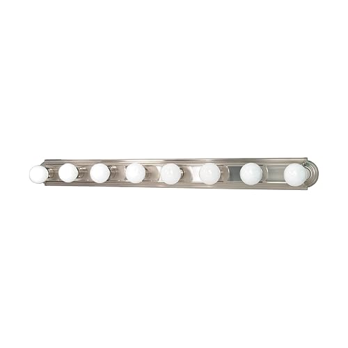 Nuvo Lighting 60/303 Transitional Eight Light Vanity in Pwt, Nckl, B/S, Slvr. Finish
