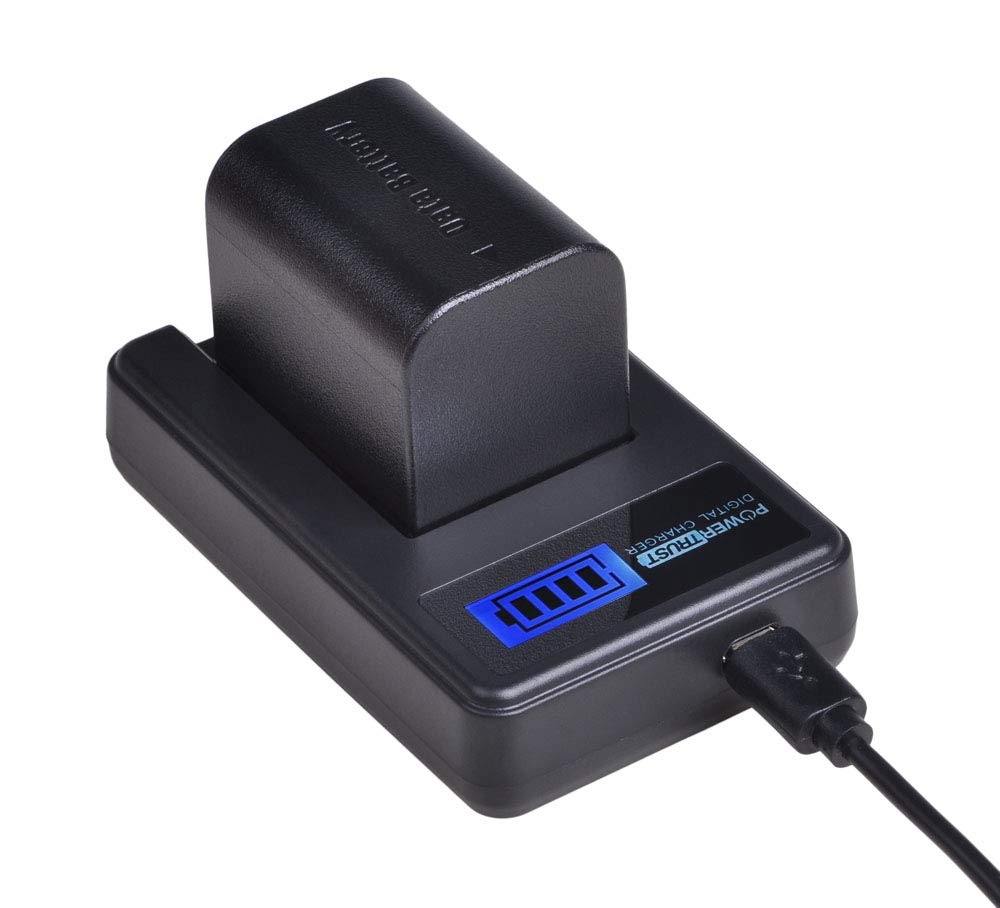 PowerTrust 1x BN-VG121 BN-VG121US VG121US Battery + LCD USB Charger for JVC Everio GZ-E Series BN-VG138, BN-VG138US, BN-VG107, BN-VG107U, BN-VG107US