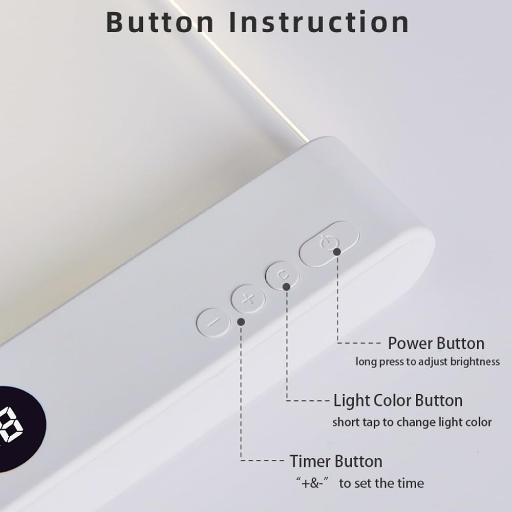 Book Light, Rechargeable Clear LED Flat Book Lights for Reading in Bed at Night with Dimmable 3 Colors & Timer, Full Page Panel Plate Lamp, Study