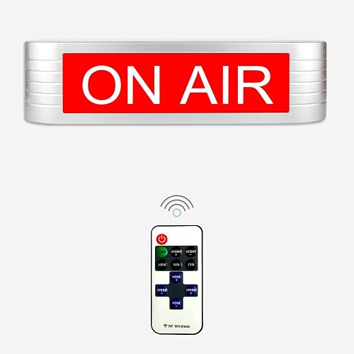 Neon Sign Light Recording Warning Sign for Studio Radio Station Office or home Decor,Different Lighting Modes Wireless Using With Remote Control (On
