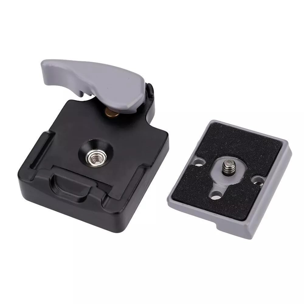 UCCKEYI 2PCS 323 Quick Release Plate Clamp Adapter Compatible with MANFROTTO 200PL-14 Camera Tripod (Grey)