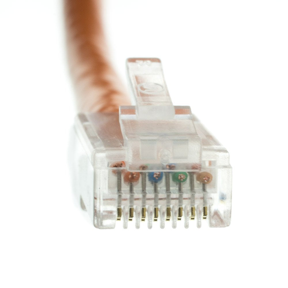 CableWholesale Cat6 UTP Ethernet Cable, Bootless, PoE, 25 ft, Orange