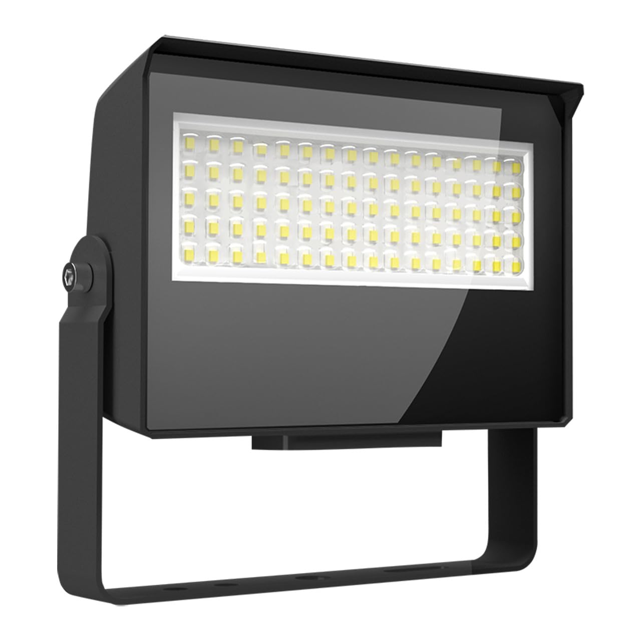 RAB Lighting Adjustable LED Floodlight - Field-Selectable Wattage & 3000K/4000K/5000K CCT - IP65 Outdoor Security Light with Knuckle Mount - 120-277V