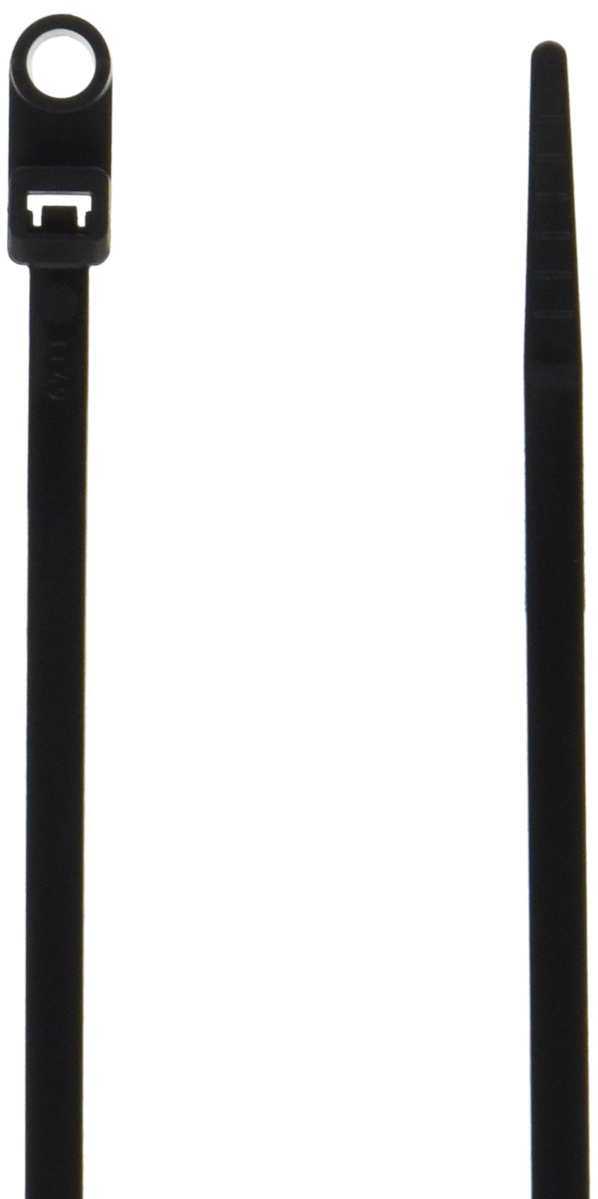 Morris 20336 UV Mounting Nylon Cable Tie with 50-Pound Tensile Strength, 8-Inch Length, Black, 100-Pack