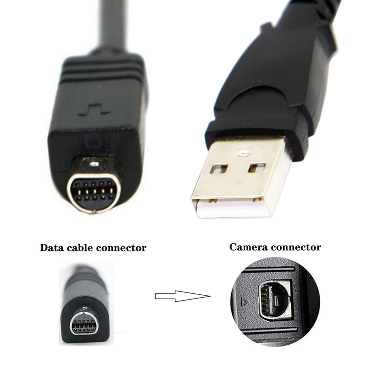 chenyang VMC-15FS 10pin to USB Data Sync Cable for HandyCam DCR-SX85, DCR-SX85e, DCR-SR220, DCR-SR220e, DCR-SR290, DCR-SR290e