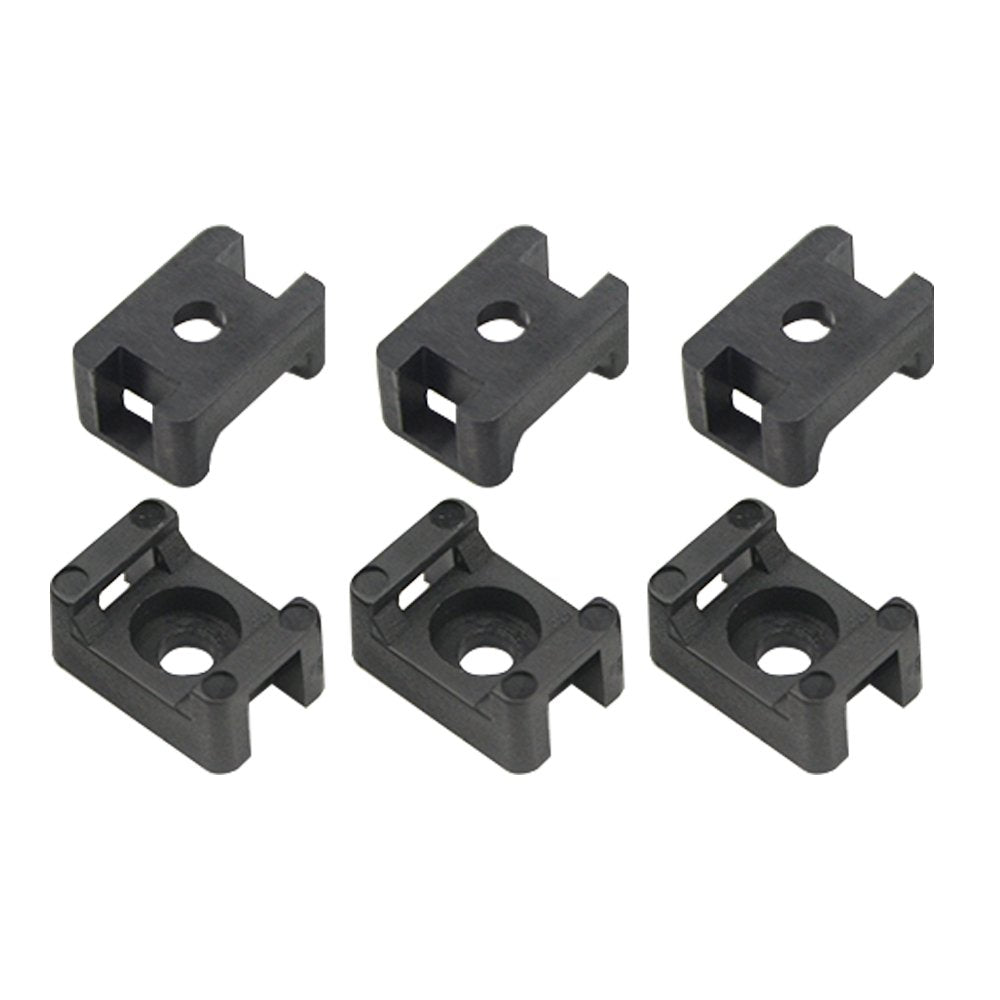 XINGYHENG 120PCS 3 Values Saddle-type Cable Tie Mount Bases for Cable Wire Tubing Sleeving Conduit Adjustable Cable Tie Holder Set Matched with 120PCS