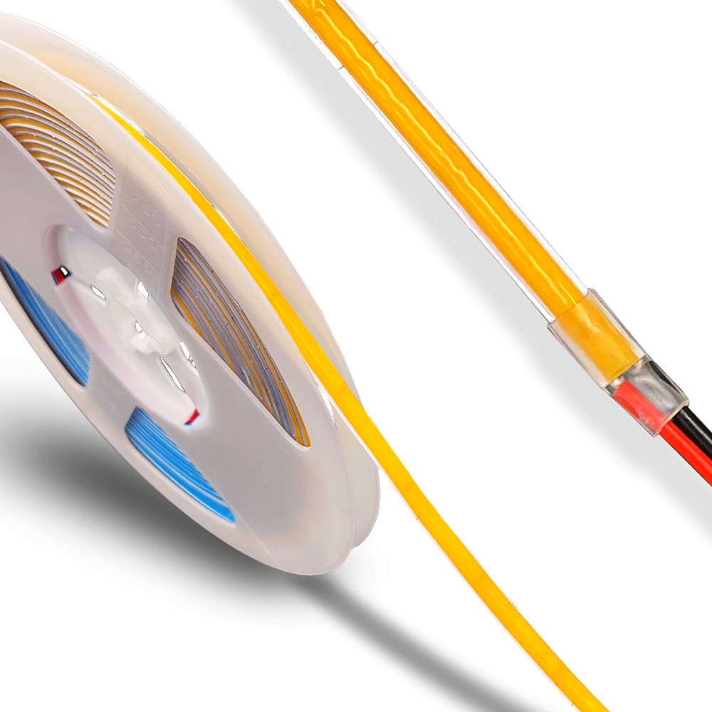 weisuan-Tuodi DC 12V/24V 5MM Width PCB Premium High Brightness COB LED Strip Flexible High Density Chips Ra>90 Super Brightness Warm Natural White